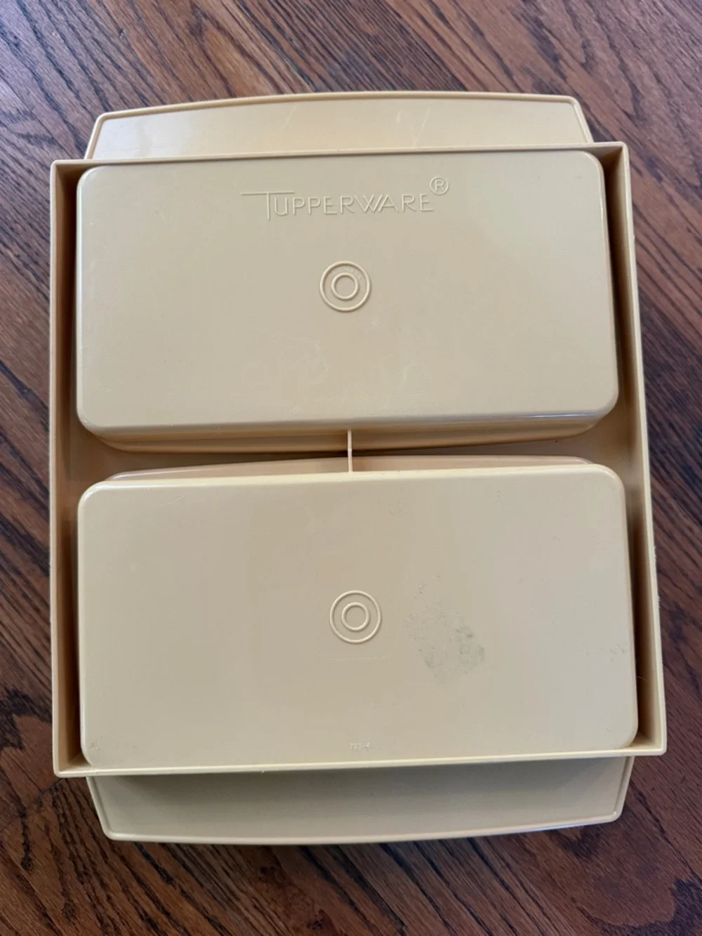 Yellow Tupperware Egg Carrier with White Inserts - Portable Kitchen Storage